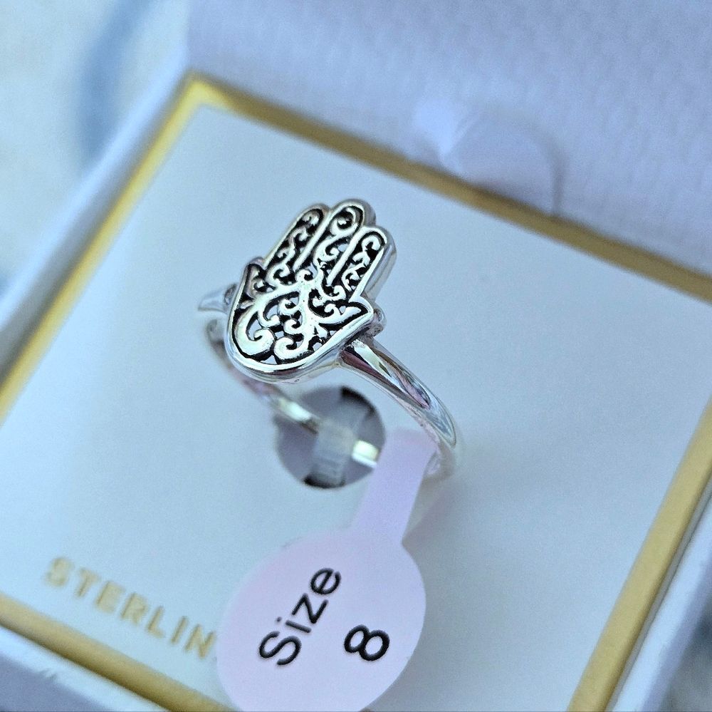 Annika Witt Sterling Silver🤍 Hamsa✋️ Ring💍 - NIB - Picture 14 of 16